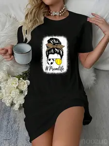 Softball And Soccer Mom Life Messy Bun Casual Dress