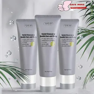 [ Buy two get one free] VGO Facial Cleanser - Double Care and Effects, Oil Control, Gentle Cleansing with No Skin Damage, Ideal for Night Skincare and Daily Face Wash hydrating  clean serturmeric facial cleanser