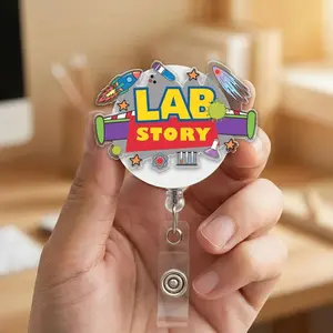 Lab Story 2026 Lab Week Badge Reel Clip, Laboratory Professional ID Holder