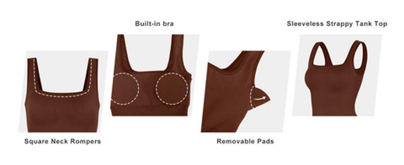 Popilush Seamless Square Neck Sport Jumpsuit  Minimalistic Activewear - Live