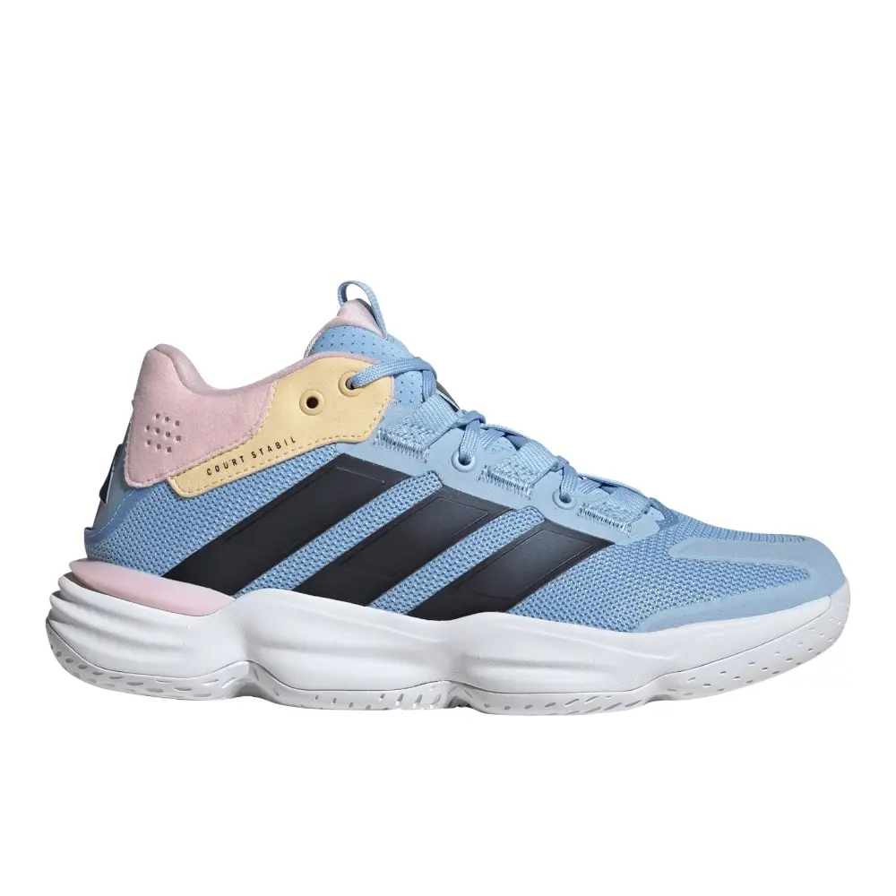adidas Womens Court Stabil Indoor Volleyball Sneakers Shoes - Blue