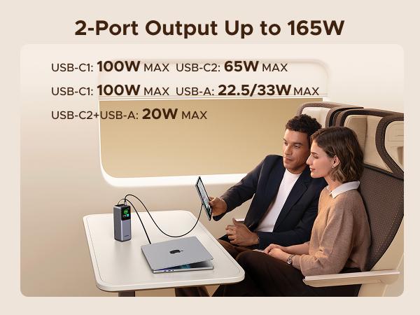 UGREEN Nexode Power Bank 20000mAh 165W with Built-in Retractable USB C Cable Laptop Travel Portable Charger, 100W Input, Fast Charging for MacBook Pro/Air/iPhone 17 16/iPad Pro/Galaxy S25 Ultra/Dell/HP and More ,TikTokShopJumpstartSale