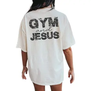 Gym And Jesus Shirt, Gym Pump Cover, Christian Gym Shirt, Gym Shirt,Bodybuilding Pump Cover, Woman Of God,Jesus Shirt, Crewneck T-Shirt