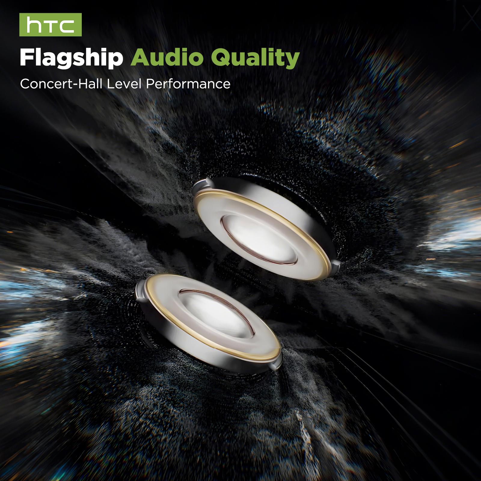 HTC NE75 TWS Wireless Earphones, Bluetooth 5.3 Headphones with HiFi Sound & Built-in Microphone, Noise Isolating Sports Earbuds for Gym, Study, Work & Entertainment