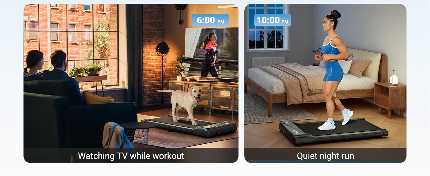 THERUN Foldable Walking Pad Treadmill, with/without Handle, Low-Noise Motor 300 lbs Load Shock Absorption LED Display & Remote Control Compact Treadmill for Home & Office Exercise