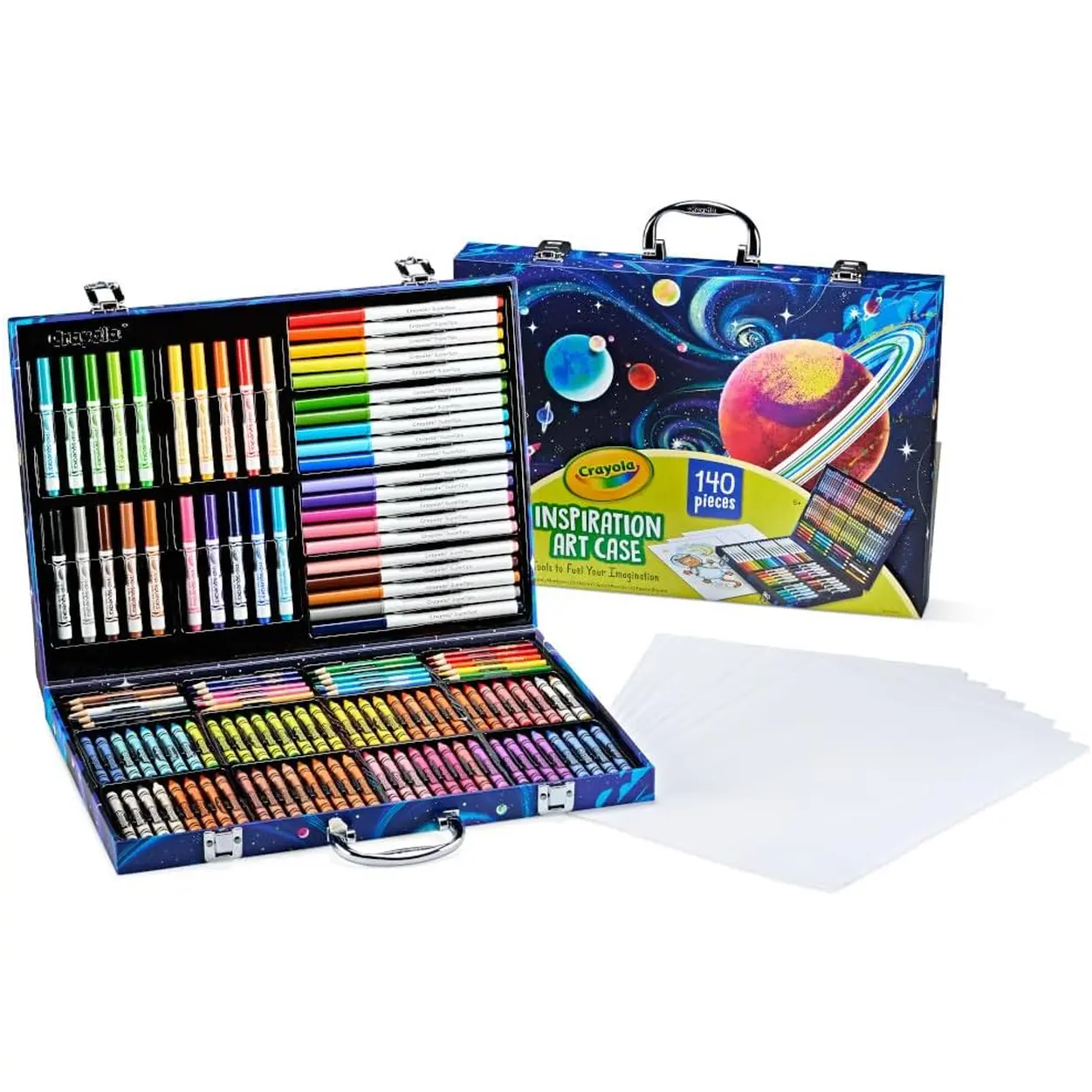 Crayola Inspiration Art Case Coloring Set - Space (140Ct), Art Kit for Kids, Toys for Girls & Boys, Art Set, Holiday Gift for Kids [Amazon Exclusive] Crayola
