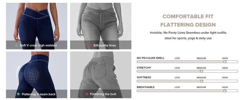 BRXL Jeans for Women Stretchy High Waisted Soft Crossover Jeggings Cotton Denim Leggings with Back Pockets Tummy Control Butt Lifting Comfort Fit No Gap Waistband All Day Wear for Casual Office Street Style Outfits-1