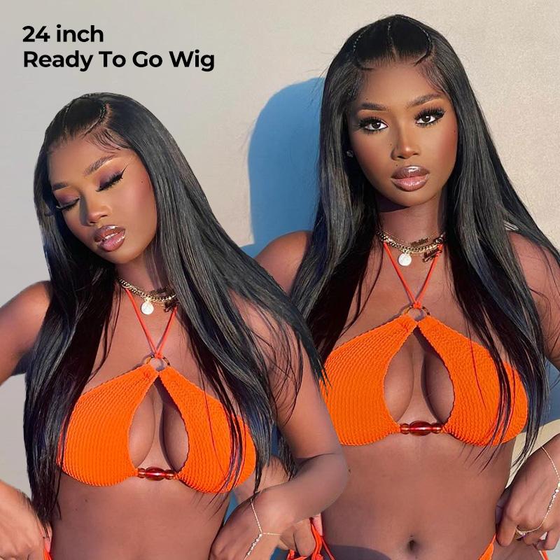 【Annual Clearance】Alipearl Hair Pre Braided Wig Stylist Pre Cut Ready To Go Glueless Straight 13x4 Lace Human Hair Lace Frontal Wig NovaTopFinds FallFreshness