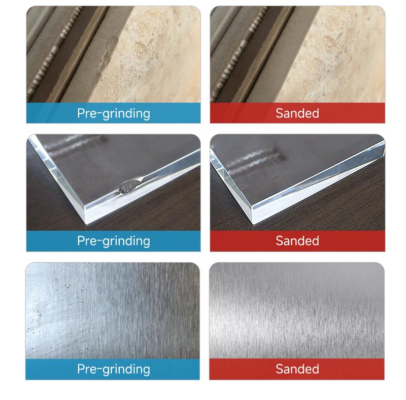 LOZLIN 5PCS Diamond Hand Polishing Pads 60-600# Grit with Foam Backing Wet/Dry Sanding Blocks for Tile Stone Marble Ceramics Glass Wood High Hardness Abrasive