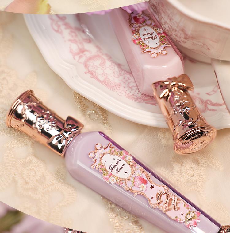 Flower Knows Violet Strawberry Rococo Collection Glowy Lip Gloss, lipstick, makeup,glossy, blurring lips, weightless, dealsforyoudays