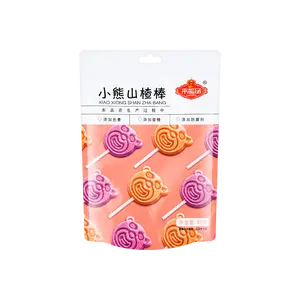LAIYI PIN Gummy Hawthorn Lollipops 85g - Fun Bear Shape Kids Snacks, Sweet & Sour Fruit Candy for Children