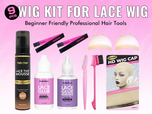 Dolahair Lace Tint Mousse For Wigs Tint Foam Melting Mousse For Lace Front Wig Install Kit Knots Bleaching With 2 Melting Band Lace Glue Adhesive Dolahair Lace Tint Mousse For Wigs Tint Foam Melting Mousse For Lace Front Wig Install Kit Knots Bleaching With 2 Melting Band Lace Glue Adhesive