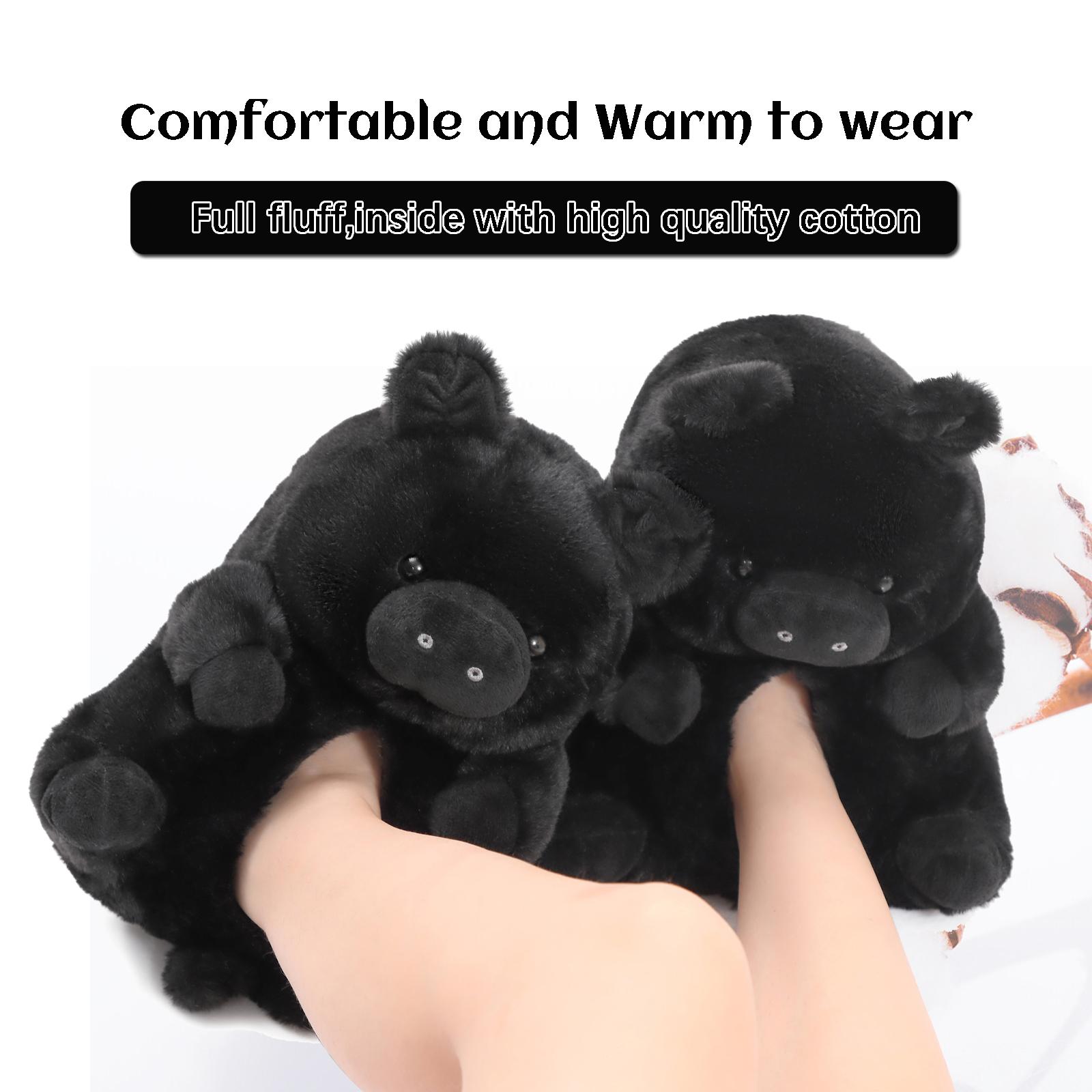 Women's cotton suede indoor piggy shoes, women's adult slippers, plush material, multiple colors, all sizes of cotton shoes