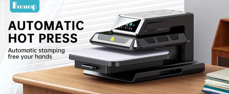 Benazcap Auto Heat Press Machine Professional Sublimation Machine 15" X 15" Rapid Heating & Even Heat Distribution, Perfect for Shirt Printing,Cap,Multifunction
