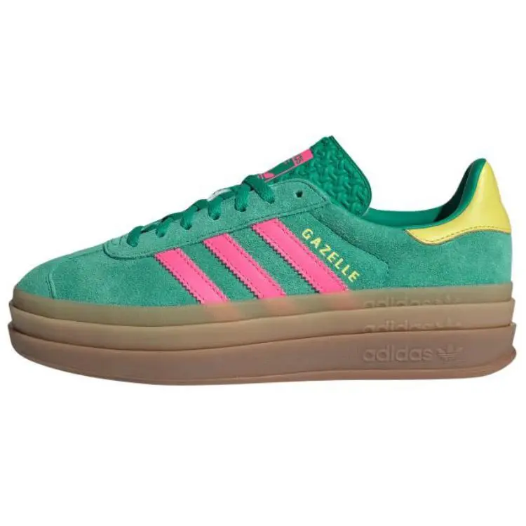 adidas Wmns Gazelle Bold 'Court Green Lucid Pink', Women, Shoe, Sneaker, Walking Shoes, Sports Shoes