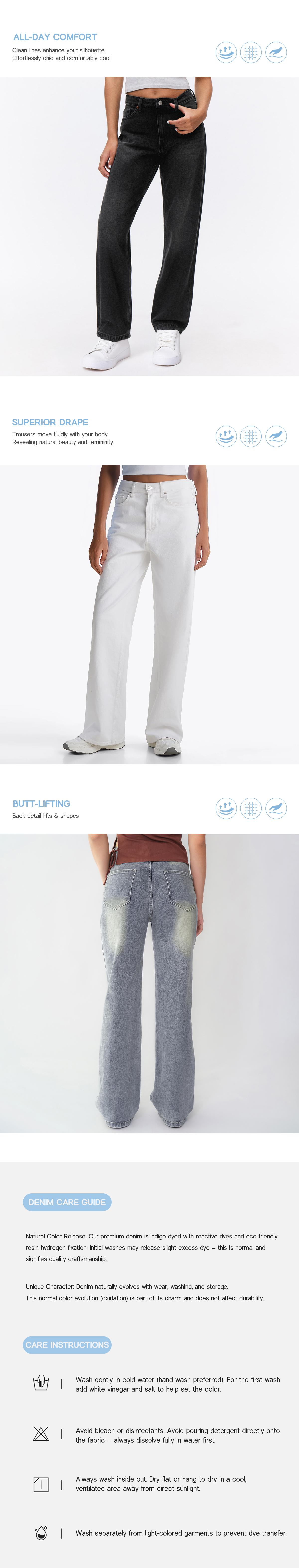 KatchMe Women's Trendy Denim High Waist Multi-Pocket Wide Leg Jeans, Versatile Denim Trousers for Women, Street Stretch Womenswear, Baggy Jeans Outfit KatchMe Women's Trendy Denim High Waist Multi-Pocket Wide Leg Jeans, Versatile Denim Trousers for Women, Street Stretch Womenswear, Baggy Jeans Outfit