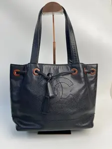 Pre-owned CHANEL leather Tote Bags Vintage Caviar Drawstring Bucket Bag（BF 12Z）