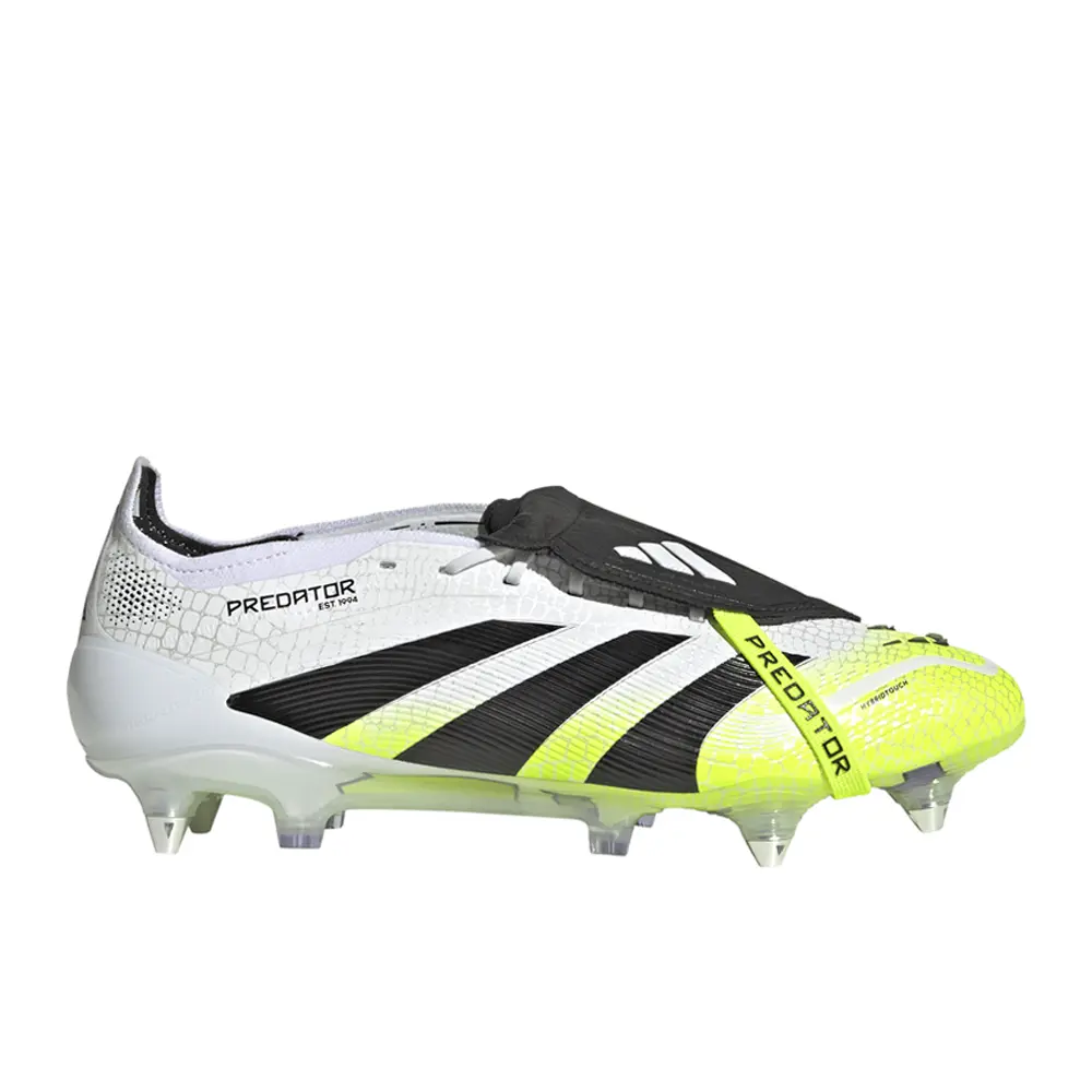 adidas Mens Predator Elite Fold-Over Tongue Soccer Cleats  - White, Yellow