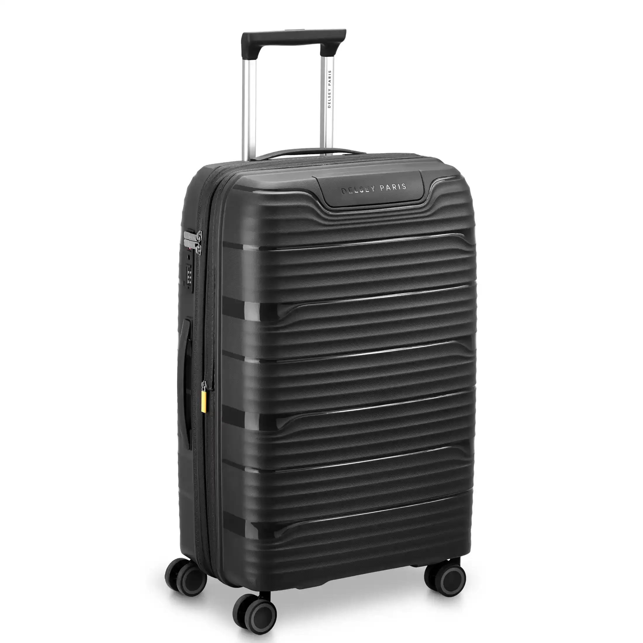 DELSEY Dune 25" Medium Expandable Hardside Checked Luggage, Polypropylene Spinner with TSA Lock and 4 Wheels 360 Rotation, Di(2-Ethylhexyl)Phthalate (Dehp), Retractable Top Handle, Shockproof, Side Carry Handle, Checked Bag, 360 Checked Luggage