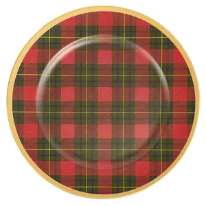 13 Inch Christmas Plaid Charger