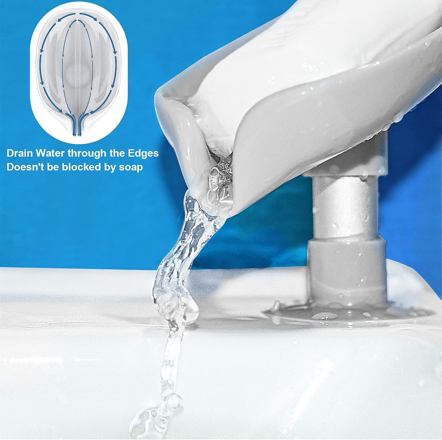 2Pack Soap Holder Leaf-Shape - Self Draining Soap Dish Holder, Not Punched Easy Clean Bar Soap Holder, with Suction Cup Soap Dish Suitable for Shower, Bathroom, Kitchen Sink (Grey + Green) Gift Aluminium Silicone