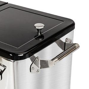 VINGLI 80 Quart Rolling Ice Chest on Wheels, Portable Patio Party Bar Drink Cooler Cart, with Shelf, Beverage Pool with Bottle Opener,Water Pipe Fathersdaygift VINGLI 80 Quart Rolling Ice Chest on Wheels, Portable Patio Party Bar Drink Cooler Cart, with Shelf, Beverage Pool with Bottle Opener,Water Pipe Fathersdaygift