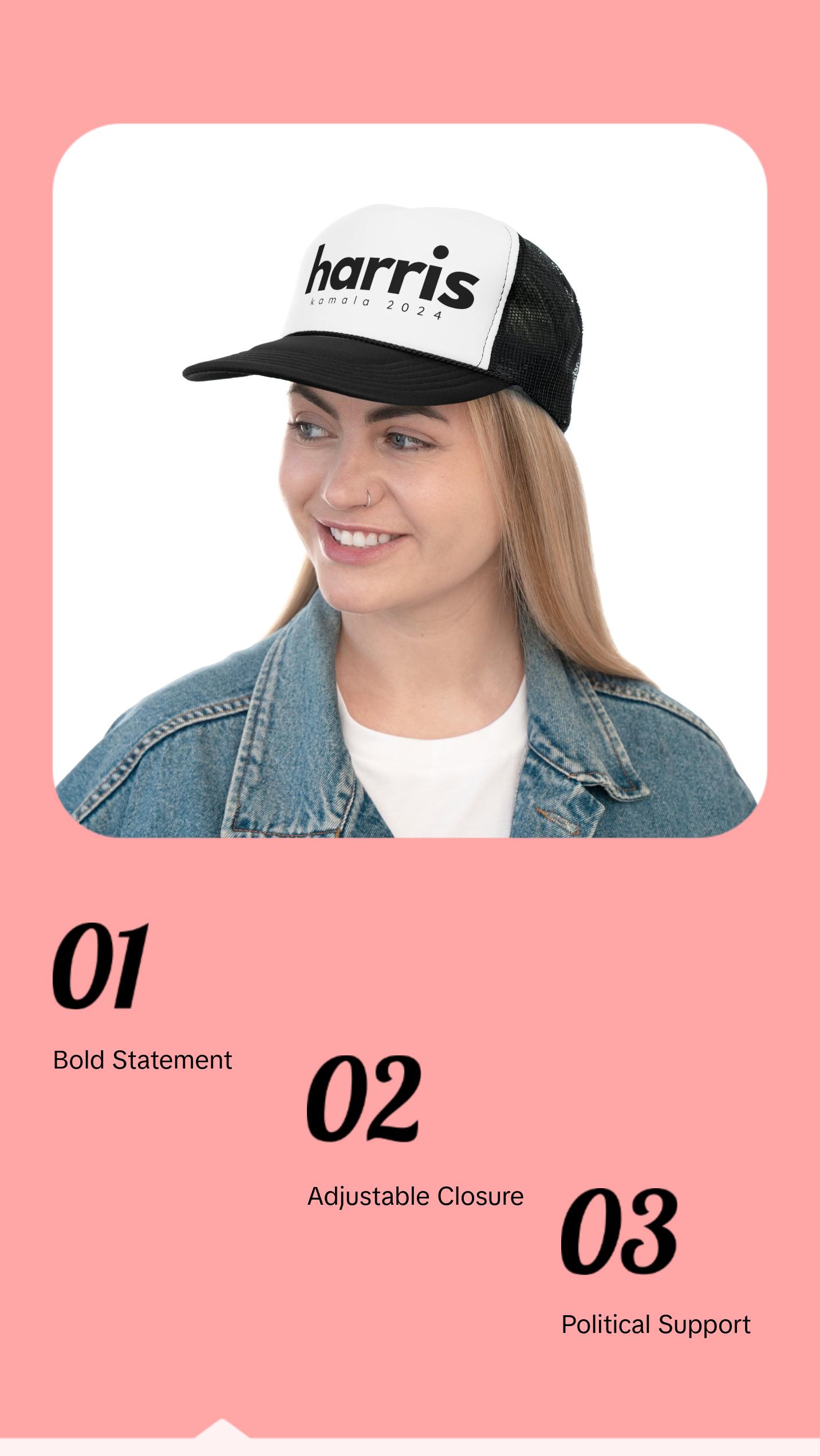 Kamala Harris Trucker Hat - Harris 2024 Hat