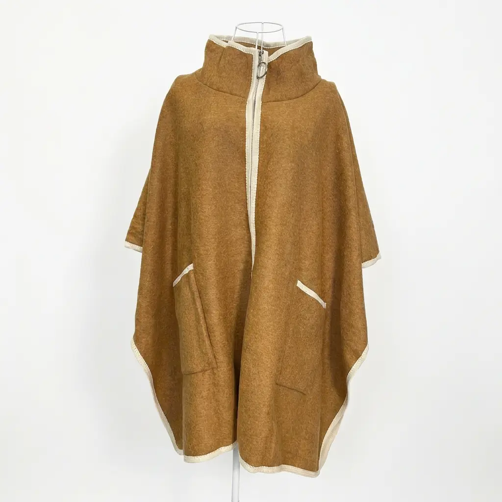 Vselectstudio #4 Hooded Poncho Cape Shawl Wrap Zipper Cape Coat Soft Warm Blanket Shawl Solid Color Hooded Scarf Poncho for Women Cozy Fall Winter Fashion Cape Jacket with Pockets for Daily Wear Travel Outdoor Outfit