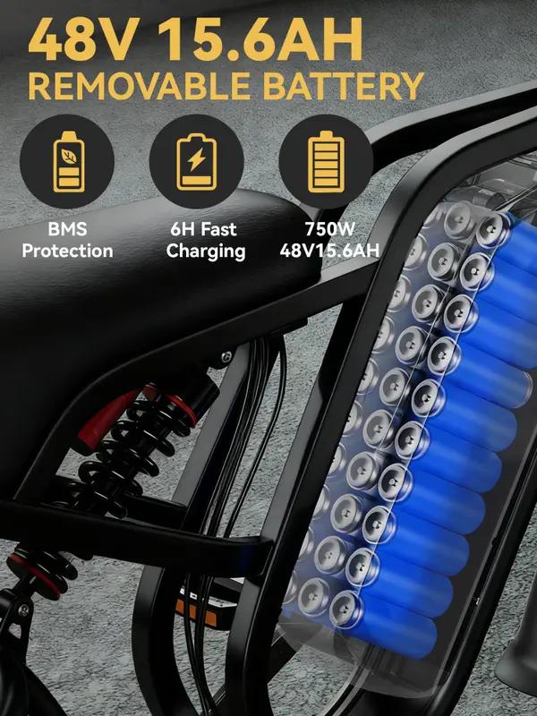 【HIEHA】1500W Electric Bike for Adults , |FullSuspension |Top Speed 37MPHRange 40-70 Miles | 48V 15AhRemovable Battery|LED Headlights  20-InchAll-Terrain Fat Tires lUL 2849Certified ebike