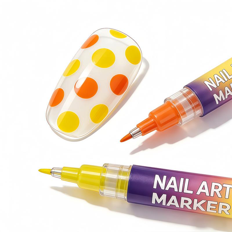 12-Color Nail Art Marker Set: Micro-Tip Waterproof Pens, Lasts 7-14 Days | DIY Salon Gel Nails at Home Kit for Beginners | Valentine‘s Day, Prom, Wedding Gift for Kids, Teens, Adults | with Free Video Tutorial