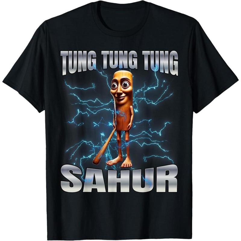 100% Cotton Unisex Tung Tung Tung Sahur T-Shirt women graphic shirts