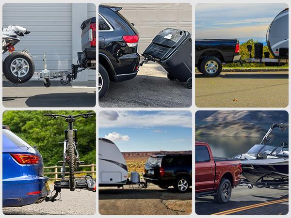 Nilight Trailer Hitch Tightener for 2 Inch Trailers Hitches Mount Anti Rattle Heavy Duty Steel with Rubber Cover Orange U Bolt Glossy Coating Plate Electrophoresis Anti-Rust Triple Protective