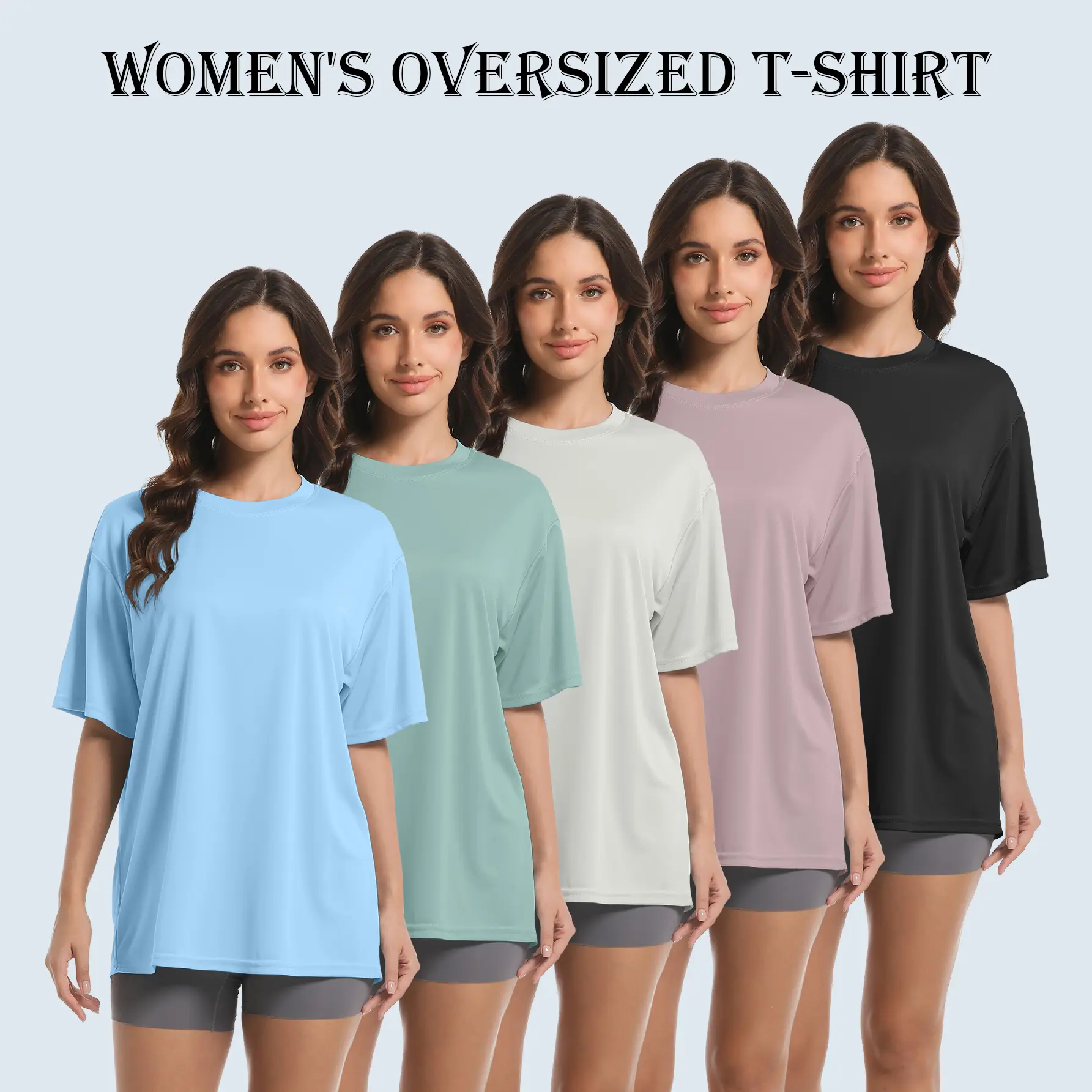 5 Pack Women's Workout Short Sleeve T Shirts Energetic Multi-Color Casual Oversized T Shirts for Women Short Sleeve Oversized T Baggy Dry Fit Athletic Gym Shirts Top Tees summerwins,travel essentials,camping essentials,back to school,back to school haul
