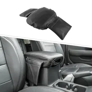 For 2018+ Jeep Wrangler JL/Gladiator JT Leather Center Console Armrest Box Pad Cover Storage Bag