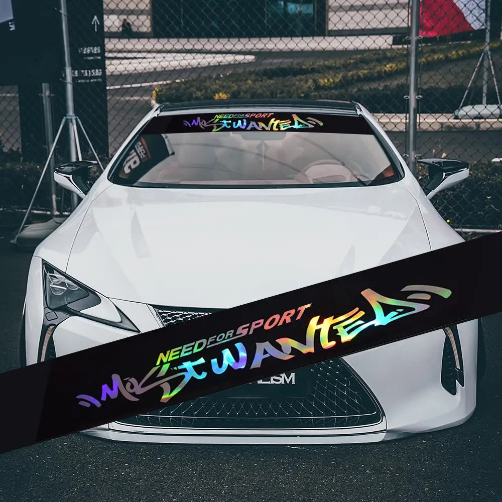 Colorful Reflective Decoration Decals, Truck Car Decal, Car Decorative Sticker, Car Stickers for Front Windshield, Vehicle Exterior Decoration, Windshield Banner, Stylish Car Accessory, Sticker for Cars, Enhance Your Vehicle Look, Stylish Car Merch