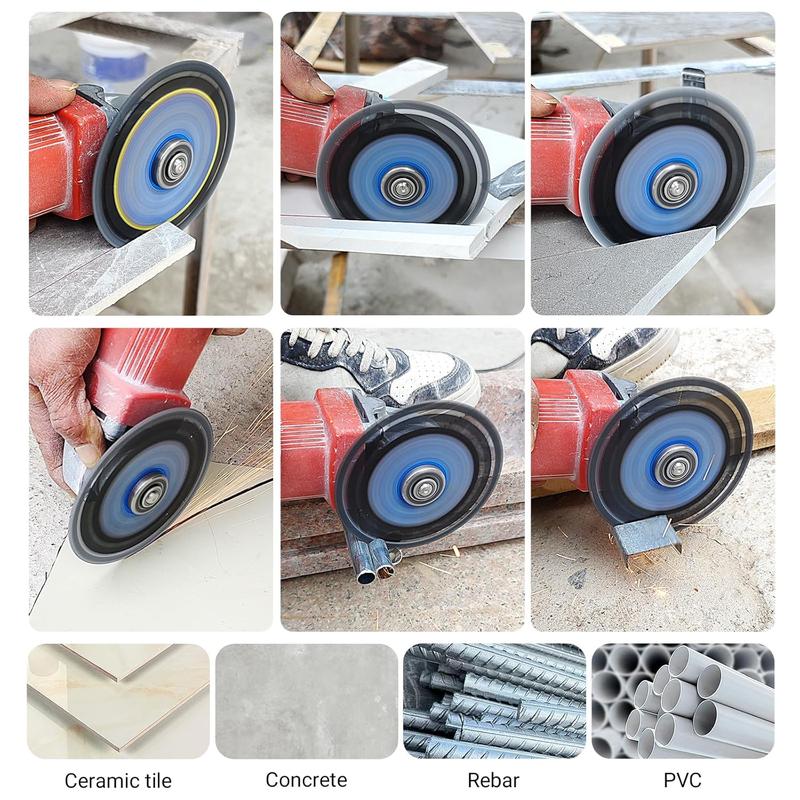 Multi-Functional Saw Blades, 4.5 Inch Diamond Composite Saw Blades, Durable Multi-Purpose Grinding Blades, Heavy-Duty Angle Grinder Grinding Discs, for Cutting Marble, Quartz, Ceramic Tiles, Metal & Plastic