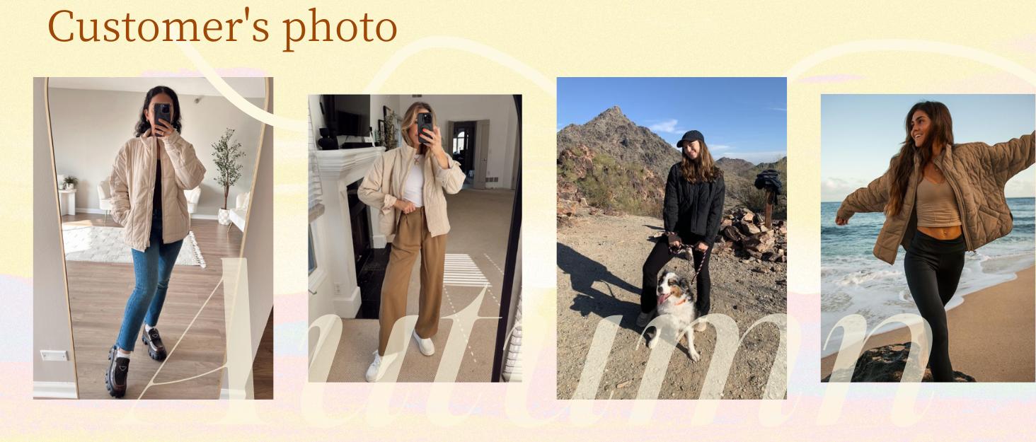 Yeokou Womens Quilted Puffer Jackets Lightweight Zipper Short Winter Coat with Pockets