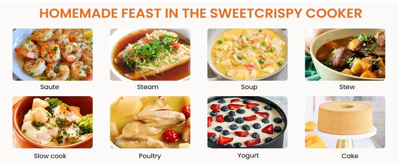 9-in-1 Stainless Steel Electric Pressure Cooker, Steamer, Yogurt Maker, Warmer&Sterilizer, Saute, Slow Cooker, Multi-Functional Smart Pot Rice Cooker