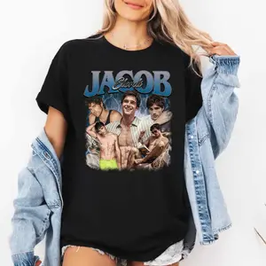 J.Elordi Blue Vintage T-shirt, Wuthering Actor Vintage Sweatshirt, Nate Jacobs Hoodie, Emily Bronte Novel Hoodie, Gift for Movie Actor Lovers