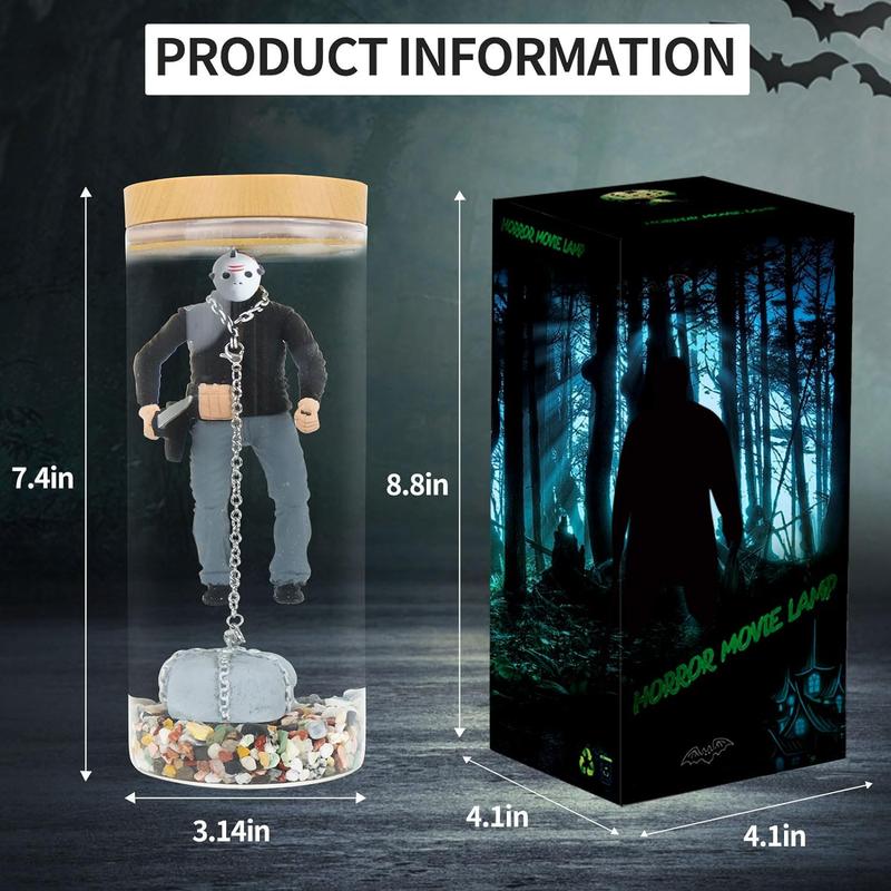 【FaddishDeal】Horror Movie Decorative Water Lamps, Action Fear Maps, Glow-in-the-Dark Halloween Decorative Gifts, Spooky Decorations. Excellent holiday atmosphere desktop decorations.