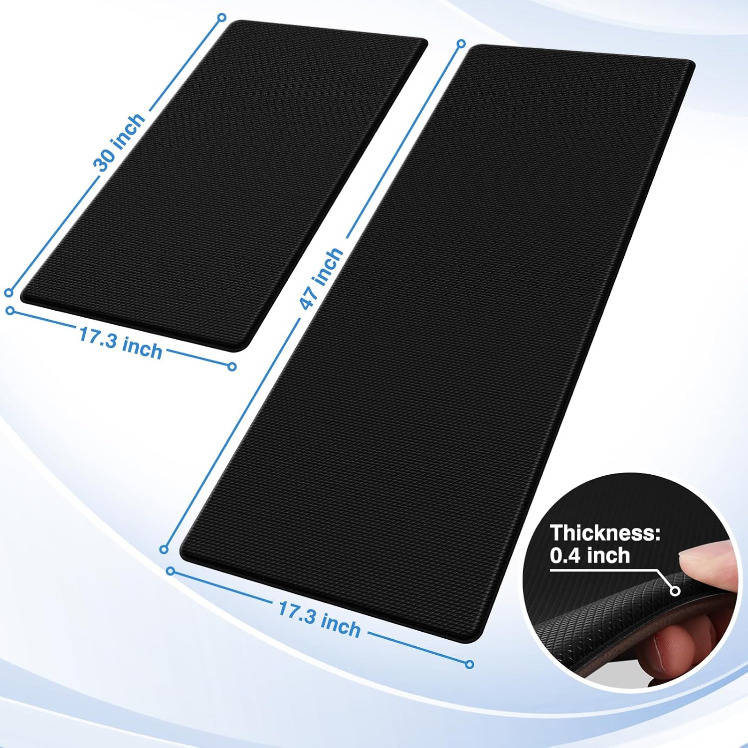 Kitchen Mats, 2PCS Kitchen Rugs, Cushioned Anti Fatigue Kitchen Mats for Floor, Non-Slip Standing Desk Mat, Waterproof Kitchen Rug Set for Kitchen, Floor, Office, summerwins,summerwins