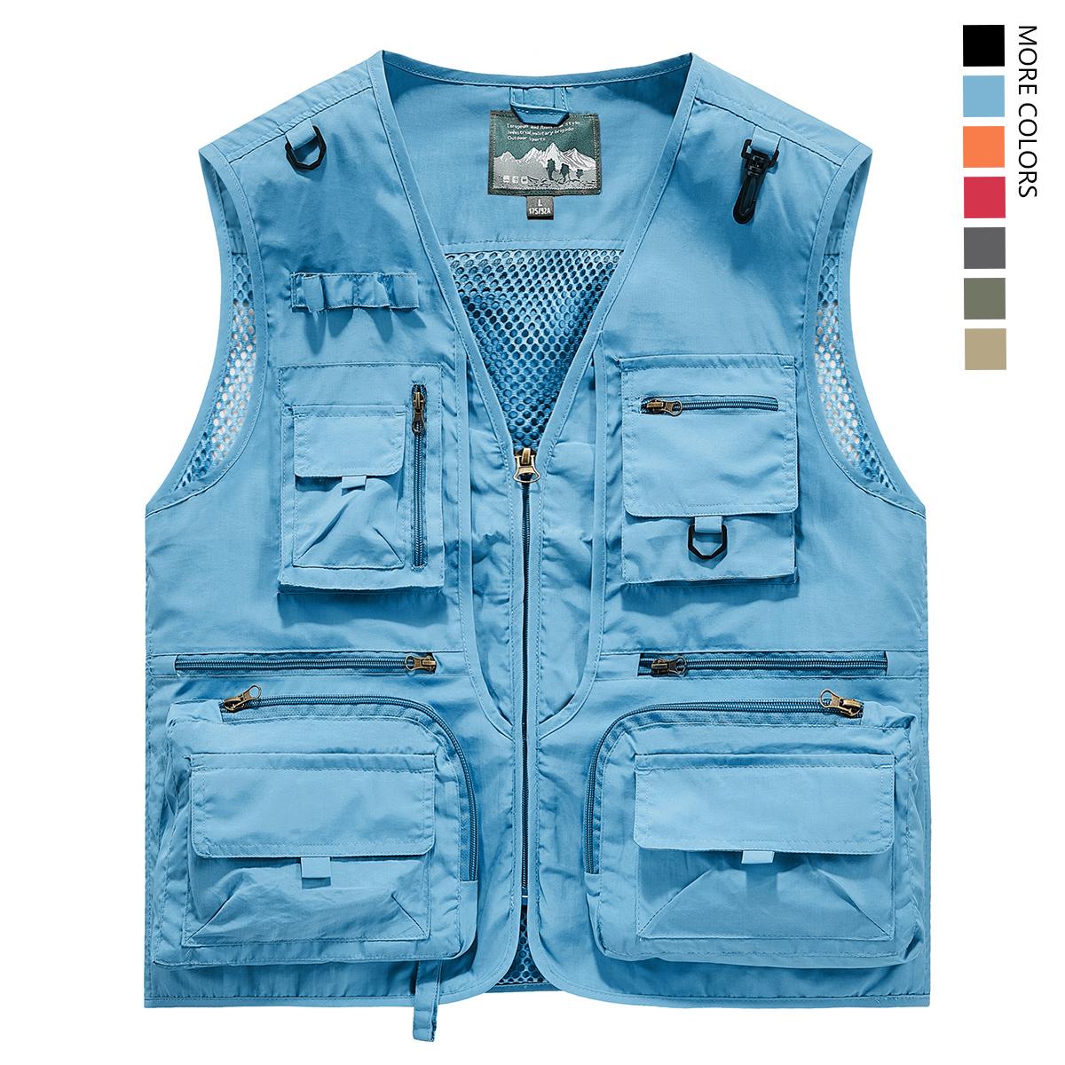 Made from 100% nylon, anti-static design ensures safety (true size). Men’s fashion quick-dry mesh casual outdoor multi-pocket fishing photography vest/work vest jacket with multiple pockets, suitable for outdoor activities. Made from 100% nylon, anti-static design ensures safety (true size). Men’s fashion quick-dry mesh casual outdoor multi-pocket fishing photography vest/work vest jacket with multiple pockets, suitable for outdoor activities.