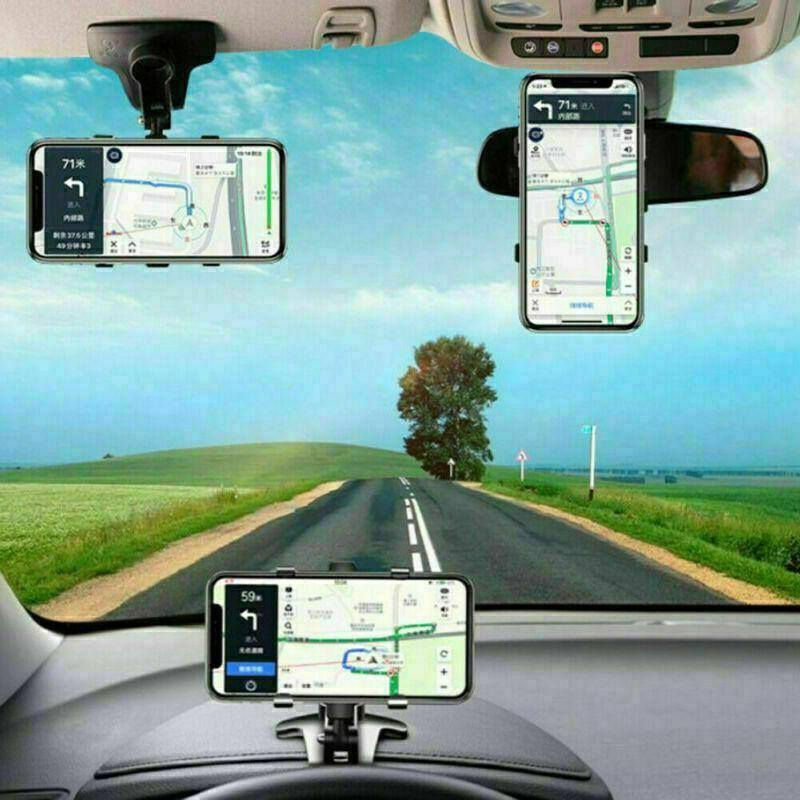 Universal Car Phone Holder Mount, 360 Degrees Rotation Dashboard Phone Holder, Car Phone Mount for iPhone Samsung Google Nokia 4 to 7" Smartphones