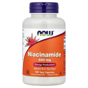 NOW Foods Niacinamide, 500 mg, 100 Veg Capsules