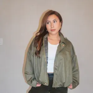 Suede Bomber Jacket