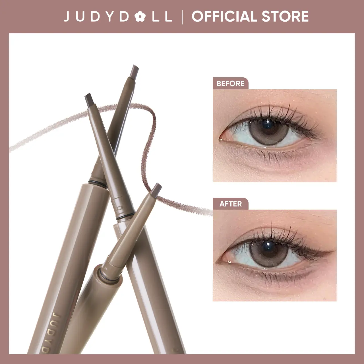 JUDYDOLL Precisely Depicted Slim Gel Eyeliner, Waterproof Eye Liner, Sharp Winged Lines, Long-Lasting, Beginner-Friendly, Lasting Satin Finish, Smudge-Proof, Transfer-Resistant, Suitable For Sensitive Eyes, Back to School