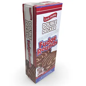 Little Debbie, Double Decker Fudge Round, Individually Packaged, 3.9 oz, Pack of 6