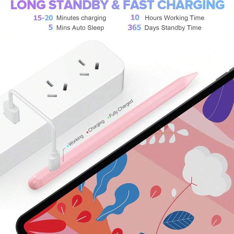 2-in-1 Stylus Smart Pencil for Drawing Writing USB Rechargeable ABS Material Compatible with iPad Air Android Tablets Smartphones Multicolor Halloween Gift