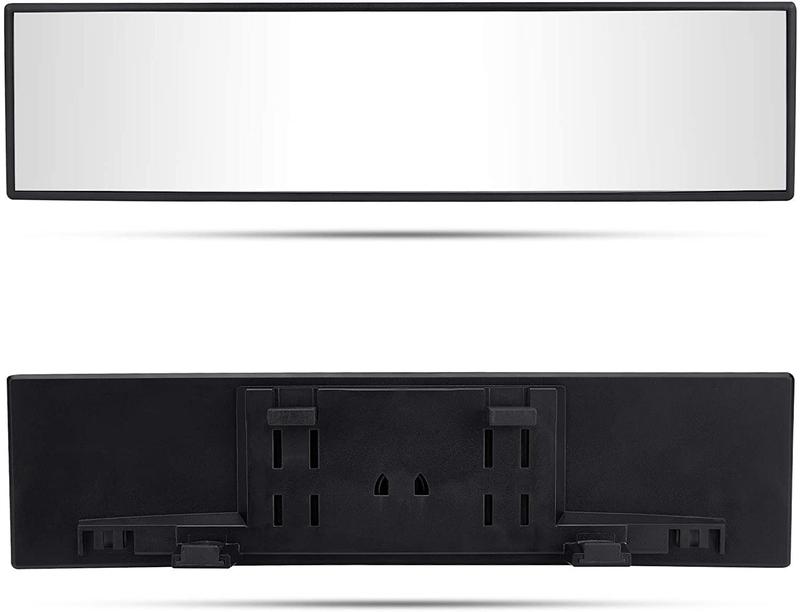 Rear View Mirror, Universal 11.81 Inch Panoramic Convex Interior Clip-on Wide Angle Mirror to Reduce Blind Spot Effectively for Car SUV Trucks -Clear