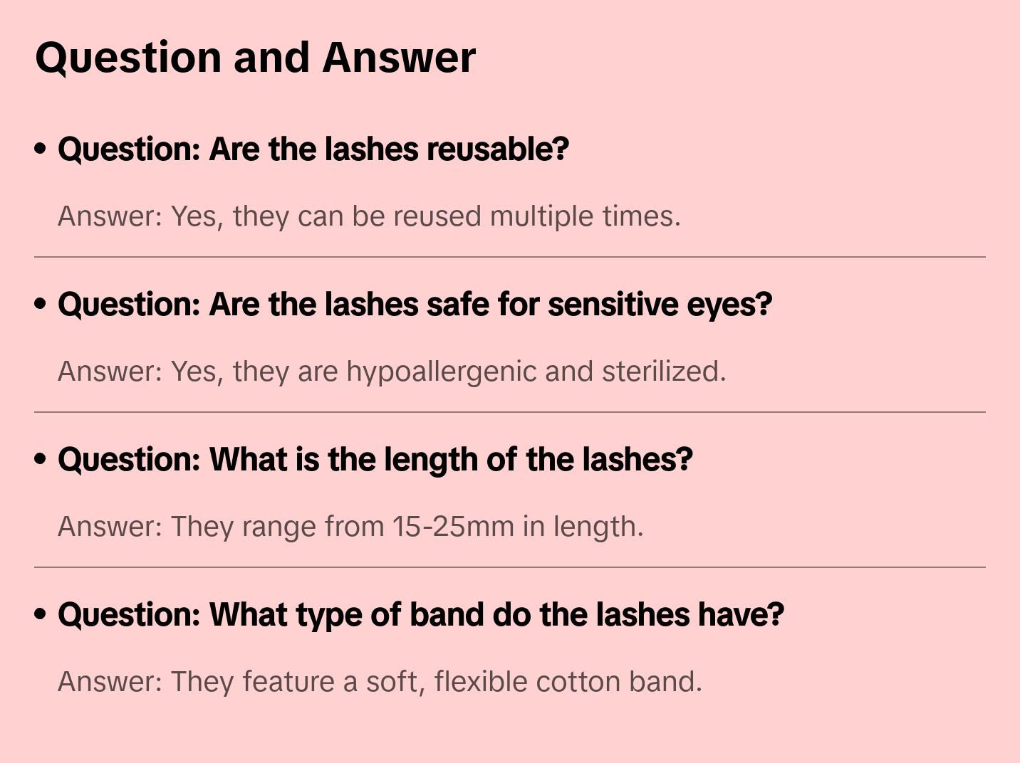 Enchanted Fluffy Mink EyeLash - 15-25mm Soft Cotton Band Lashes in Reusable Hard Case